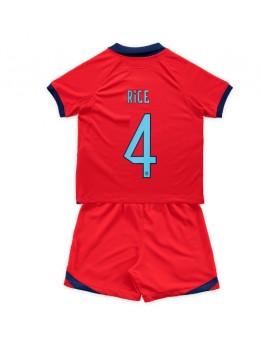 Billige England Declan Rice #4 Bortedraktsett Barn VM 2022 Kortermet (+ Korte bukser)